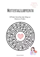 Vorschau - Arbeitsblätter - Muttertag Labyrinth Arbeitsblatt - Herz Labyrinth für Kinder - Rätsel & Geschenkidee Grundschule | Muttertag | Arbeitsblatt |Grundschule Vorschule 💐 - Deckblatt