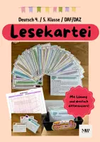 Vorschau - Stationenlernen - Lesekartei - Deutsch 4./5. Klasse / DAF/ DAZ - Deckblatt