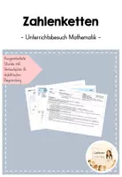 Vorschau - Stundenentwürfe - Zahlenketten – Unterrichtsbesuch Mathematik (vollständig ausgearbeitete Stunde) - Deckblatt