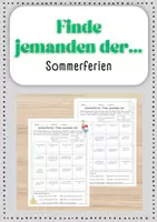 Vorschau - Arbeitsblätter - Finde jemanden der...Sommerferien - Deckblatt