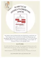 Vorschau - Stundenentwürfe - Symmetire Einheit - Schrfitliche Unterrichtsvorbereitung - Deckblatt