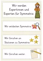 Vorschau - Arbeitsblätter - Symmetrie Stationsarbeit - Symmetrie, Achsensymmetrie & Spiegeln kennenlernen und entdecken - Seite 1
