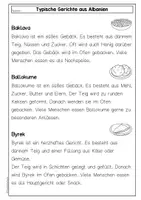 Vorschau - Stationenlernen - Sachtext Albanische Gerichte, Leseverständnis, differenziert, Deutsch Klasse 3 & 4 - Seite 3