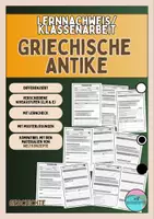 Vorschau - Test - Antikes Griechenland - Lernnachweis / Klassenarbeit - Deckblatt