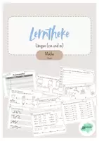 Vorschau - Arbeitsblätter - Lerntheke Längen (cm und m) mit möglicher Selbstkontrolle - Deckblatt