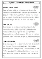 Vorschau - Arbeitsblätter - Sachtext Kambodschanische Gerichte, Leseverständnis, differenziert, Deutsch Klasse 3 & 4 - Seite 3