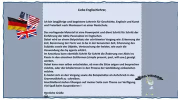 Vorschau - Präsentationen/Tafelbilder - Active - Passive - Voice - Introduction - presentation - Seite 1
