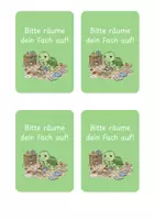 Vorschau - Anderer Materialtyp - Kärtchen: Bitte räume dein Fach auf! - Deckblatt