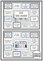 Vorschau - Mal- und Bastelvorlagen - Klassenzimmer Deko Boho Blau | Materialpaket | Start ins neue Schuljahr - Seite 1