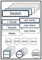 Vorschau - Poster - Tagestransparenz Boho Blau | Klassenzimmer Deko | Stundenplan - Seite 3