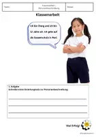Vorschau - Klassenarbeiten - Klassenarbeit - Personenbeschreibung Klasse 3-4 differenziert - Seite 1