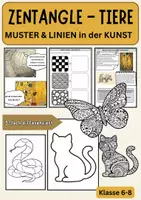Vorschau - Unterrichtsreihen - Muster Tiere zeichnen Kunst Klasse 6–8 – Struktur & Linien | 3-fach differenziert - Deckblatt