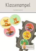 Vorschau - Anderer Materialtyp - Klassenampel Fuchs (3 Stufe) - 2 Farbversionen - Deckblatt