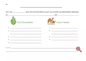 Vorschau - Stundenentwürfe - Pflanzen und Tiere in der Wüste - Seite 1