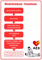Vorschau - Arbeitsblätter - Wiederbelebung Erwachsene Poster - Deckblatt