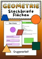 Vorschau - Arbeitsblätter - Geometrie: Steckbriefe Flächen (Gruppenarbeit) - Deckblatt