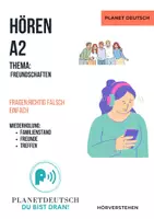 Vorschau - Stundenentwürfe - A2 HÖRVERSTEHEN Freundschaften R/F Perfekt für Tests! - Deckblatt