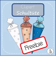 Vorschau - selbst erstellte Cliparts/Grafiken - Clipart Schultüte Freebie - Deckblatt