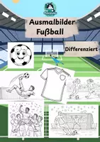 Vorschau - Mal- und Bastelvorlagen - Fußball Ausmalbilder – 20 Motive (EM/WM) | Grundschule 1.–4. Klasse | Sport, Fair Play & Teamarbeit - Deckblatt