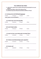 Vorschau - Test - Übung/Test Grammatik: Zeitformen der deutschen Verben - Seite 1