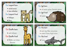 Vorschau - Fördermaterial/Inklusion - Tierrätsel schreiben Grundschule – Tippkarten (Klasse 1–2) | „Die Geschichte vom Löwen, der nicht schreiben konnte“ - Seite 3
