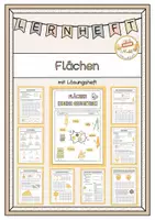 Vorschau - Arbeitsblätter - Lernheft Flächen (Ebene Geometrie) - Deckblatt