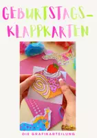Vorschau - Mal- und Bastelvorlagen - 🎂Geburtstags-Klappkarten 🍓 - Deckblatt