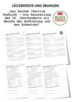 Vorschau - Arbeitsblätter - Das Parfüm (Patrick Süskind) - Die Darstellung des 18. Jahrhunderts als Epoche der Aufklärung und des Schmutzes (Lückentext und Übungen) - Deckblatt
