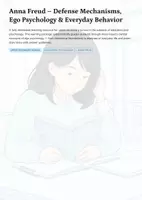 Vorschau - Unterrichtsreihen - Defense Mechanisms & Ego Psychology (Anna Freud) – Complete Unit - Deckblatt