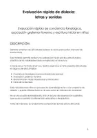 Vista previa - Refuerzo / NEE / Materiales de apoyo - Evaluación rápida de dislexia: letras y sonidos - página 1