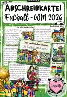 Vorschau - Bildkarten - Fußball WM 2026 Abschreibkartei (Druckschrift) | Lesen & Schreiben Klasse 2–4 | Sachunterricht & Deutsch - Deckblatt