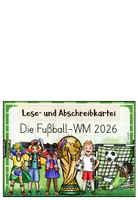 Vorschau - Bildkarten - Fußball WM 2026 Abschreibkartei (Druckschrift) | Lesen & Schreiben Klasse 2–4 | Sachunterricht & Deutsch - Seite 1