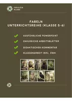 Vorschau - Unterrichtsreihen - Fabeln Klasse 6: Unterrichtsreihe (PPT, ABs, didaktischer Kommentar, KA) - Deckblatt