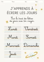 Aperçu - Feuilles d'exercices - Français Écriture Jours Semaine Fiche d'Exercice - Page de couverture