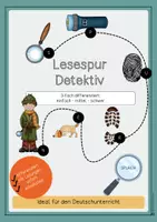 Vorschau - Arbeitsblätter - Lesespur Detektiv Klasse 2/3 – differenziert mit Lösungen - Deckblatt