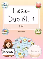Vorschau - Spiele - Lese-Duo Kl. 1 - Monate (4 Versionen) - Deckblatt