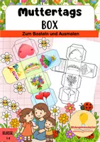Vorschau - Mal- und Bastelvorlagen - Muttertag DIY: Box zum Basteln Grundschule - Deckblatt
