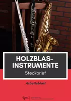 Vorschau - Arbeitsblätter - Holzblasinstrumente ⎮ Steckbrief - Arbeitsblatt für Klasse 5 bis 7 - Deckblatt
