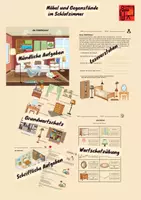 Vorschau - Arbeitsblätter - Wortschatz das Schlafzimmer Möbel und Gegenstände - Deckblatt