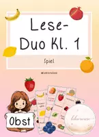 Vorschau - Spiele - Lese-Duo Kl. 1 - Obst (4 Versionen) - Deckblatt