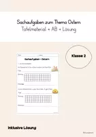 Vorschau - Arbeitsblätter - Sachaufgaben zum Thema Ostern - Deckblatt