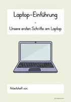 Vorschau - Arbeitsblätter - Unsere ersten Schritte am Laptop - Deckblatt