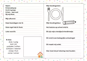 Voorbeeld - vriendenboekje als kennismaking, voor de juf - Voorblad