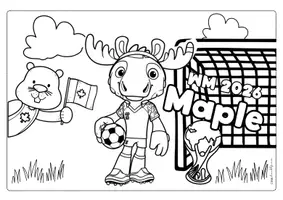 Vorschau - Mal- und Bastelvorlagen - WM 2026 | Ausmalbilder | Maskottchen - Seite 3