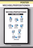 Vorschau - Poster - Poster Wechselpräpositionen Deutsch – WO / WOHIN (DaF/DaZ) - Deckblatt
