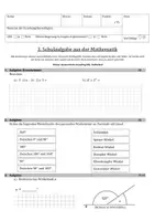 Vorschau - Test - Schulaufgabe/ Klassenarbeit Geometrie & Teilbarkeit - Deckblatt
