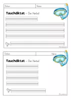 Vorschau - Arbeitsblätter - Tauchdiktat Herbst - Klasse 1/2 - Rechtschreibung üben - Seite 3