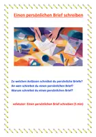 Vorschau - Arbeitsblätter - Einen persönlichen Brief schreiben (Aufbau und Beispiele) - Seite 1