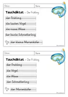 Vorschau - Arbeitsblätter - Tauchdiktate Jahreszeiten – Deutsch Klasse 2 (inkl. Differenzierung) - Seite 2