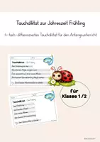 Vorschau - Arbeitsblätter - Tauchdiktate Jahreszeiten – Deutsch Klasse 2 (inkl. Differenzierung) - Deckblatt